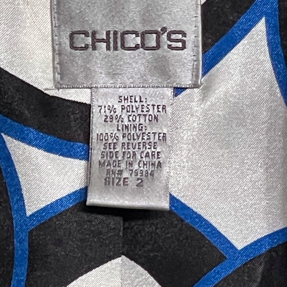 Chico’s Classic Basic Black Suit Jacket Fully Lined Size 2 - Picture 2 of 5